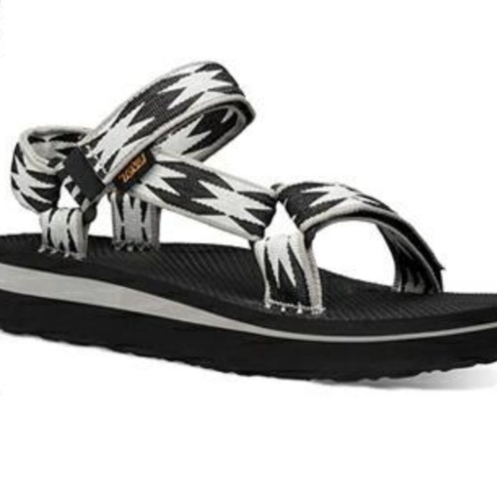 Women's Black & White Teva Midform Universal Sandals Size 6